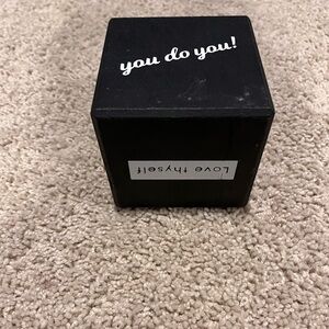 Black Inspirational Cube Decor